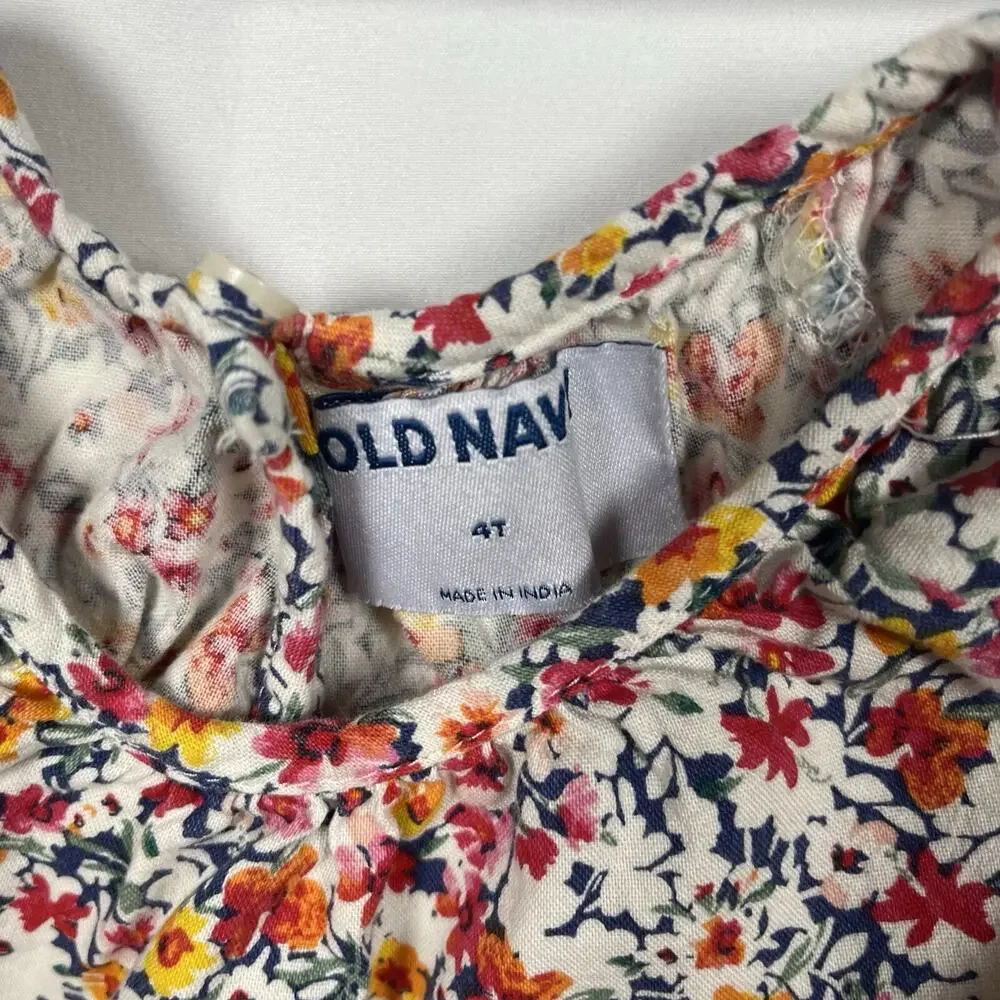 Old navy 4T bundle of 2 dresses floral striped casual summer spring